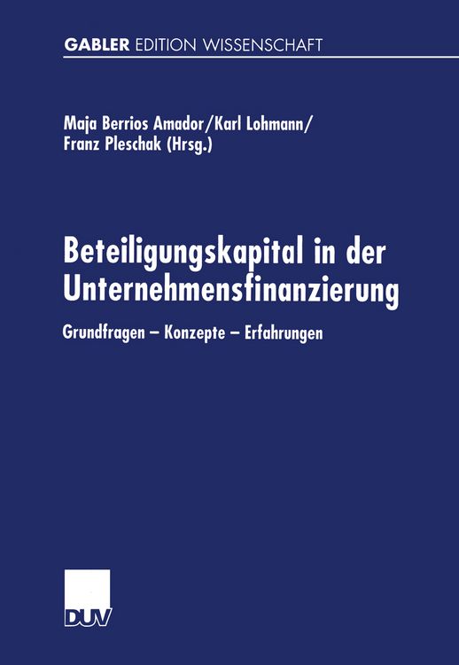 Produktbild: Beteiligungskapital in der Unternehmensfinanzierung