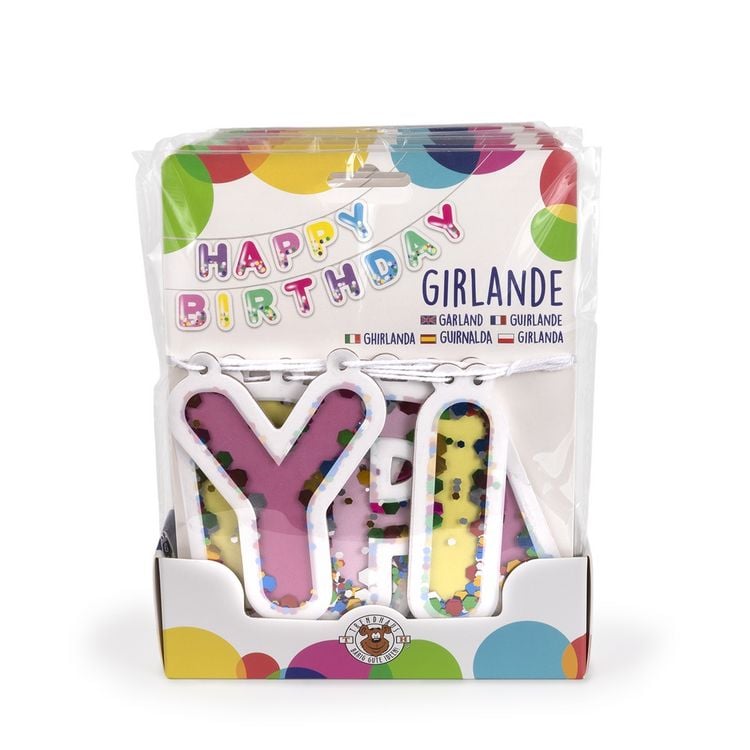 Produktbild: Konfetti-Girlande Happy Birthday
