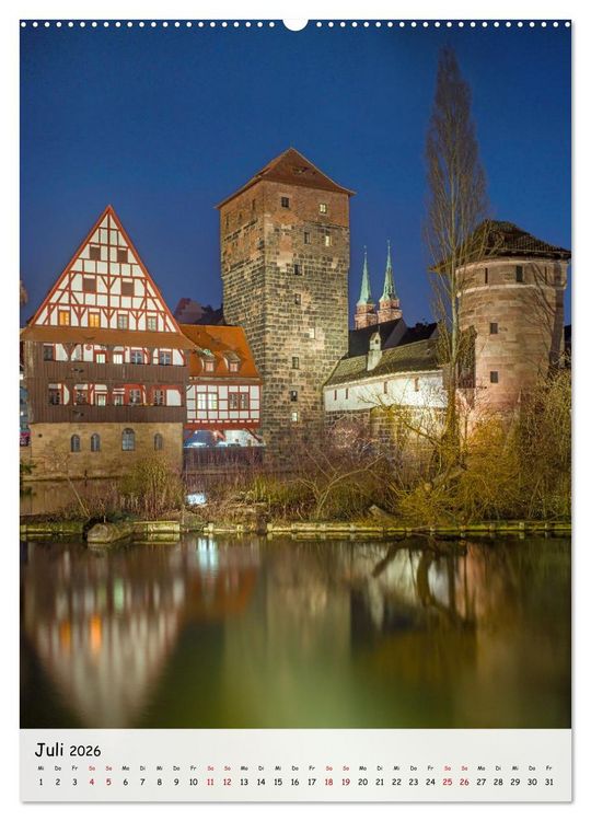 Produktbild: N&uuml;rnberg - Die faszinierende historische Altstadt (hochwertiger Premium Wandkalender 2026 DIN A2 hoch), Kunstdruck in Hochglanz