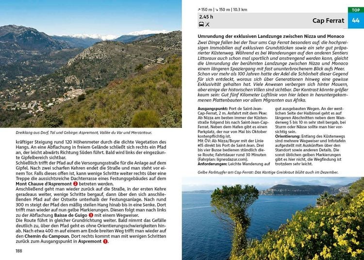 Produktbild: ROTHER Wanderf&uuml;hrer C&ocirc;te d'Azur - mit Nationalpark Calanques: 50 Touren zwischen Meer und Bergen &ndash; von Marseille &uuml;ber Nizza bis Menton.