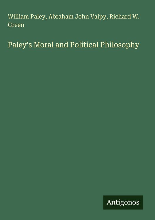Produktbild: Paley's Moral and Political Philosophy
