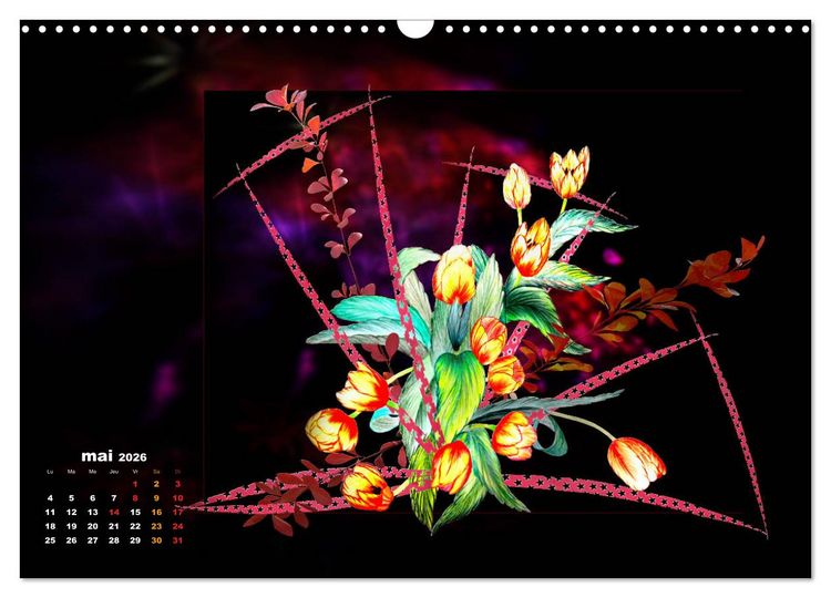 Produktbild: Images d'art Ikebana (Calendrier mural 2026 DIN A3 vertical), CALVENDO calendrier mensuel