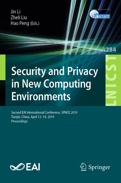 Produktbild: Security and Privacy in New Computing Environments