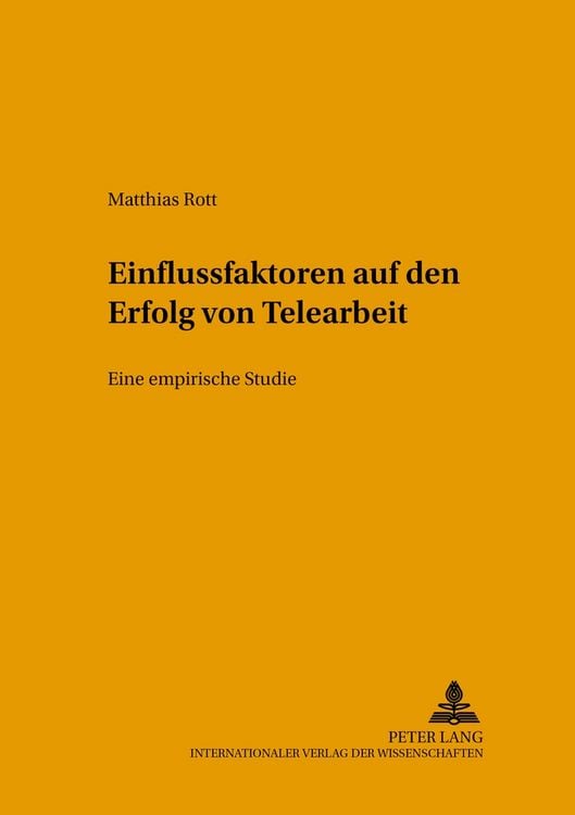 Produktbild: Einflussfaktoren auf den Erfolg von Telearbeit