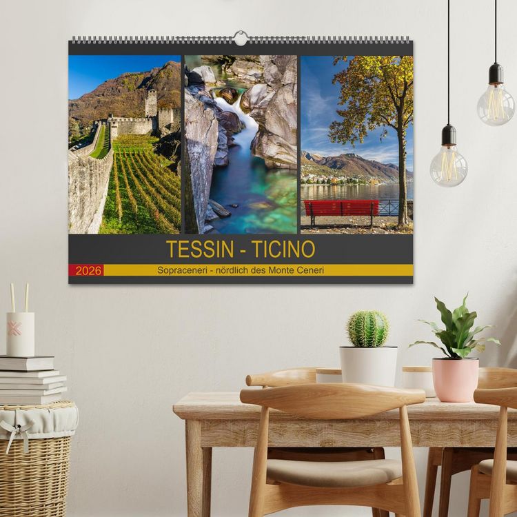 Produktbild: Tessin - Ticino (Wandkalender 2026 DIN A2 quer), CALVENDO Monatskalender