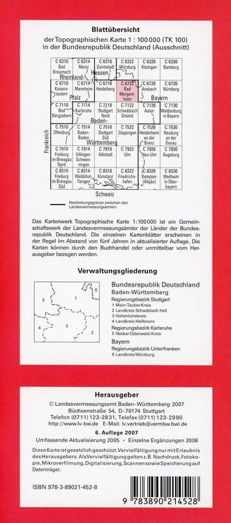 Produktbild: Bad Mergentheim 1 : 100 000