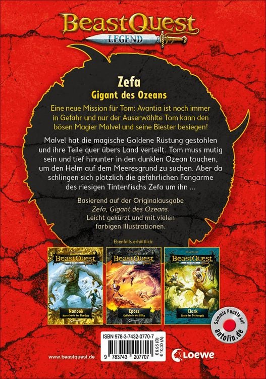Produktbild: Beast Quest Legend (Band 7) - Zefa, Gigant des Ozeans