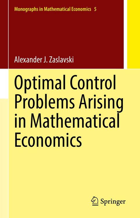 Produktbild: Optimal Control Problems Arising in Mathematical Economics