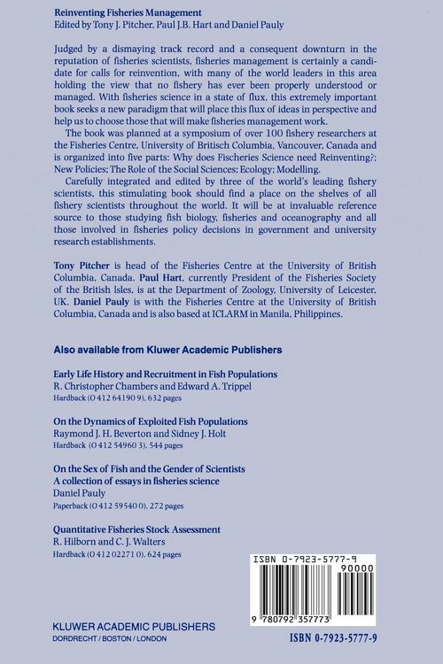 Produktbild: Reinventing Fisheries Management