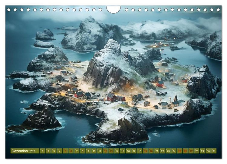 Produktbild: Miniaturwelt Inseln (Wandkalender 2026 DIN A4 quer), CALVENDO Monatskalender