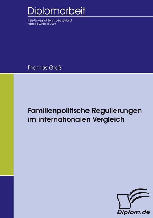 Produktbild: Familienpolitische Regulierungen im internationalen Vergleich