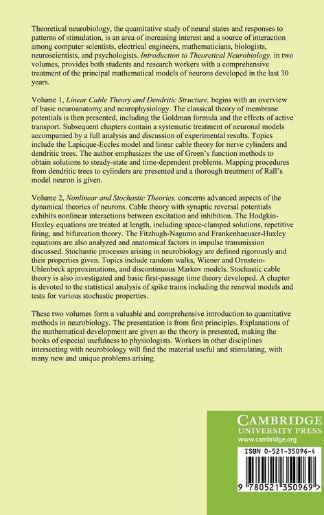Produktbild: Introduction to Theoretical Neurobiology