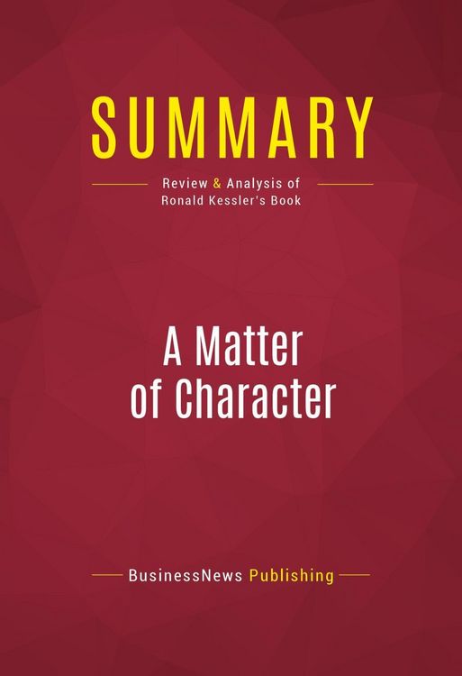Produktbild: Summary: A Matter of Character
