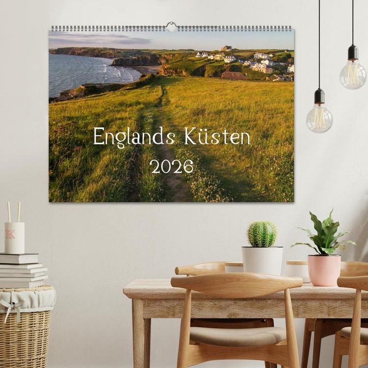 Produktbild: Englands K&uuml;sten 2026 (Wandkalender 2026 DIN A2 quer), CALVENDO Monatskalender