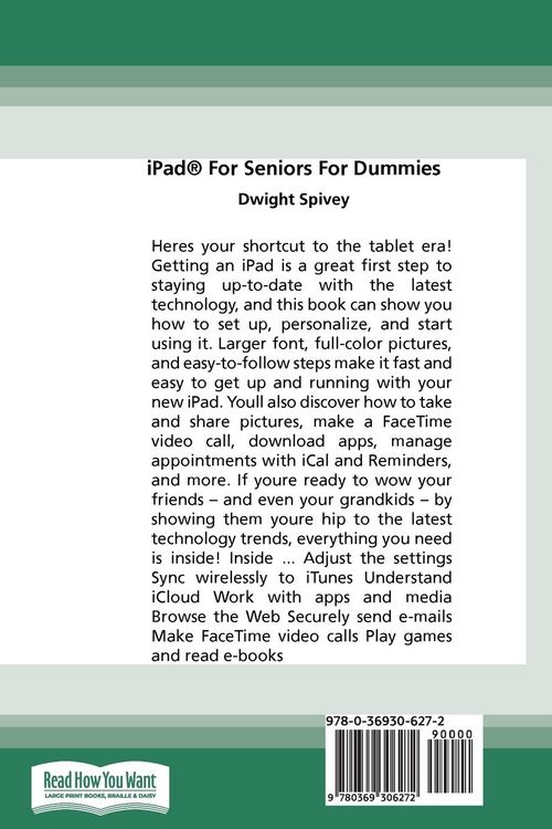Produktbild: IPad For Seniors For Dummies, 10th Edition (16pt Large Print Edition)