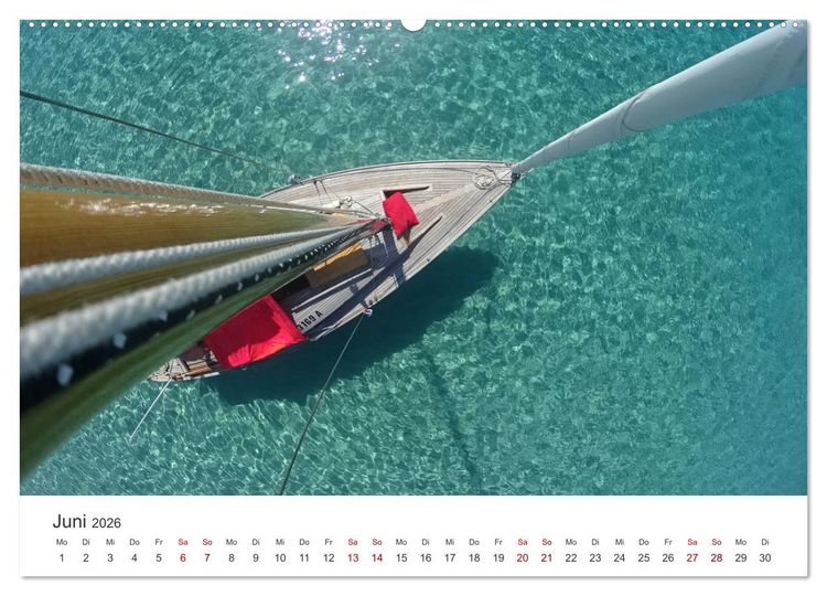 Produktbild: Segeln - Kurs aufs offene Meer. (hochwertiger Premium Wandkalender 2026 DIN A2 quer), Kunstdruck in Hochglanz