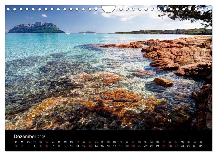 Produktbild: Sardinien / CH-Version (Wandkalender 2026 DIN A4 quer), CALVENDO Monatskalender