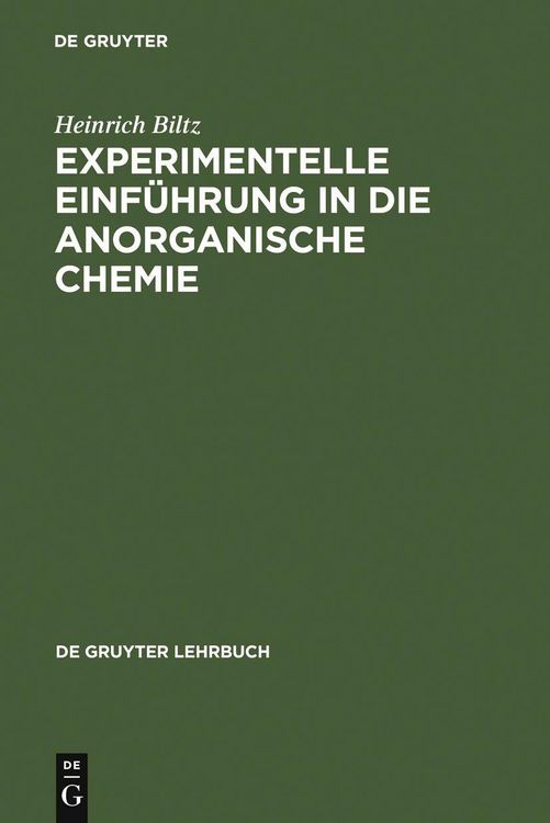 Produktbild: Experimentelle Einf&uuml;hrung in die Anorganische Chemie