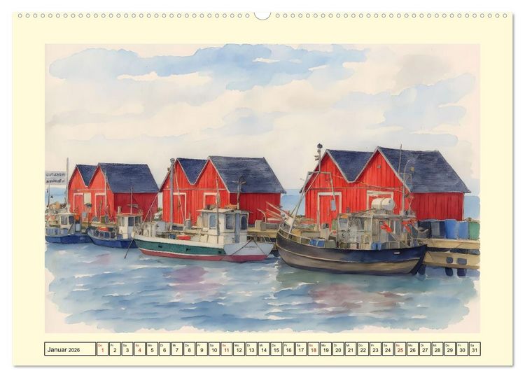 Produktbild: Entlang der deutschen Ostseek&uuml;ste (hochwertiger Premium Wandkalender 2026 DIN A2 quer), Kunstdruck in Hochglanz