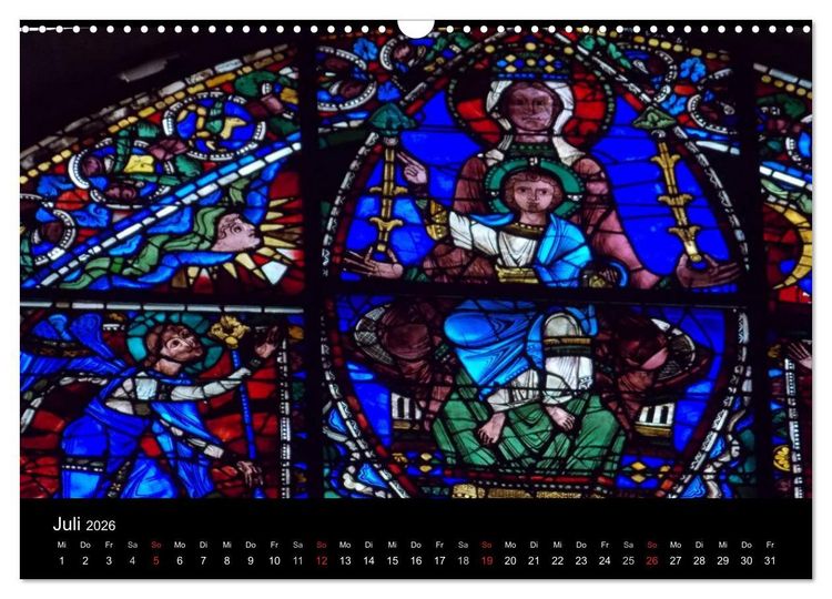 Produktbild: Bilder aus Licht - Notre Dame de Chartres (Wandkalender 2026 DIN A3 quer), CALVENDO Monatskalender
