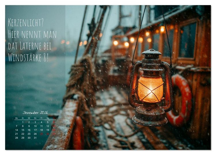Produktbild: Moin Moin ist schon gesabbel - Norddeutscher Spr&uuml;che-Kalender (Wandkalender 2026 DIN A3 quer), CALVENDO Monatskalender