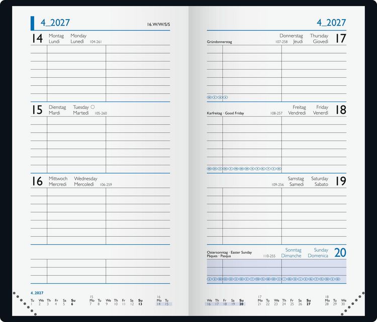 Produktbild: BRUNNEN 1075615027 Taschenkalender Mod. 756 2027 "Botanical" A6, Papier