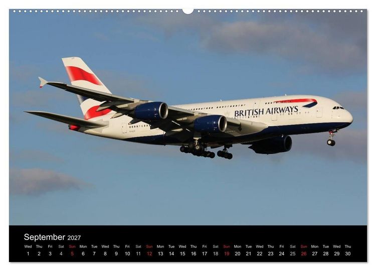 Produktbild: Airliners of the World (High Quality Premium Wall Calendar 2027 DIN A2 landscape),CALVENDO 12 Month Wall Calendar