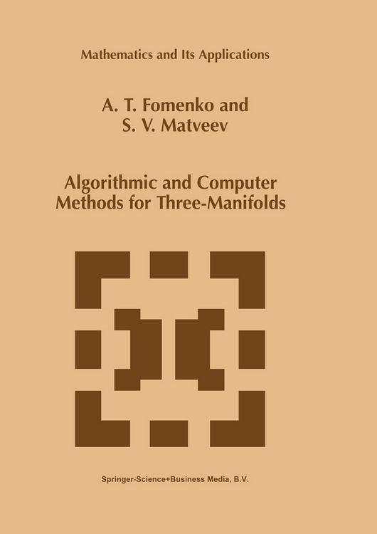 Produktbild: Algorithmic and Computer Methods for Three-Manifolds