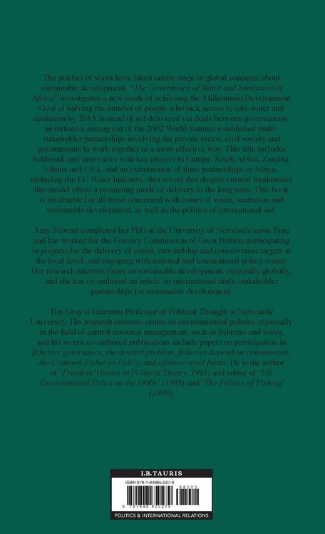 Produktbild: The Governance of Water and Sanitation in Africa