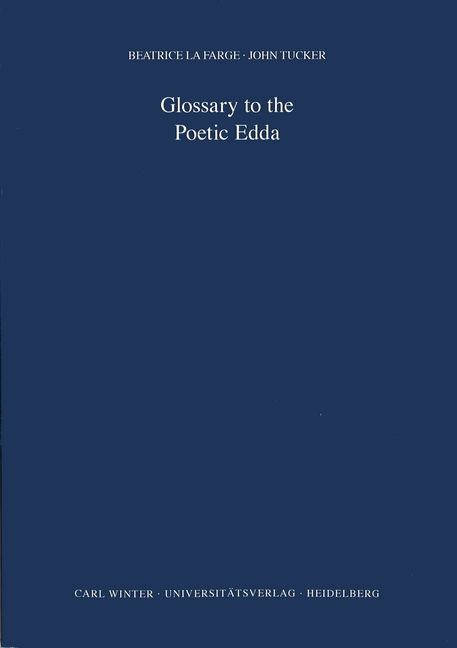 Produktbild: Glossary to the Poetic Edda