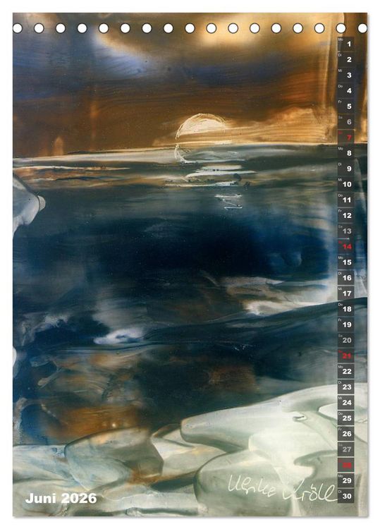 Produktbild: Encaustic-Malerei Kunstkalender 2026 (Tischkalender 2026 DIN A5 hoch), CALVENDO Monatskalender