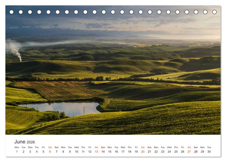 Produktbild: Tuscany A color palette (Desk Calendar 2026 DIN A5 landscape), CALVENDO 12 Month DeskCalendar