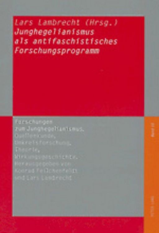 Produktbild: Junghegelianismus als antifaschistisches Forschungsprogramm