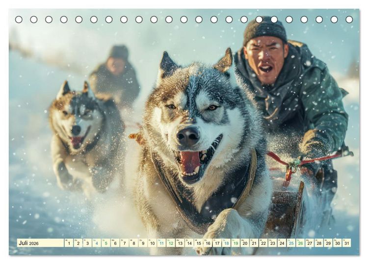 Produktbild: Huskies - Kraft und Anmut (Tischkalender 2026 DIN A5 quer), CALVENDO Monatskalender