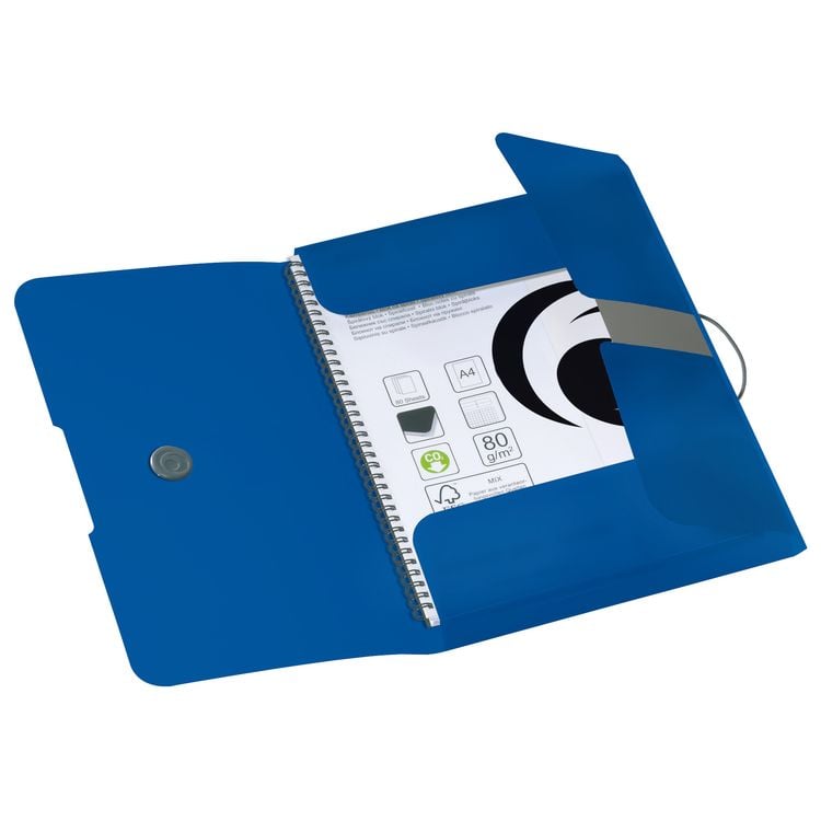 Produktbild: Herlitz Gummizugmappe PP A4, Opak Blau