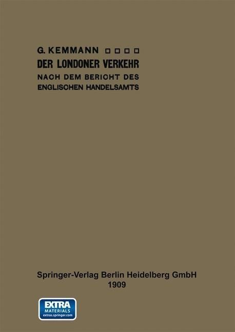 Produktbild: Der Londoner Verkehr nach dem Bericht des englischen Handelsamts