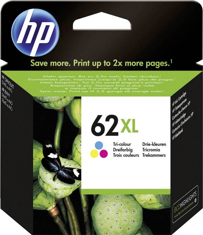 Produktbild: HP Tintenpatronen 62XL color