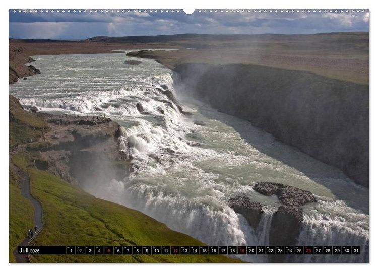 Produktbild: Wasserf&auml;lle Islands (Wandkalender 2026 DIN A2 quer), CALVENDO Monatskalender