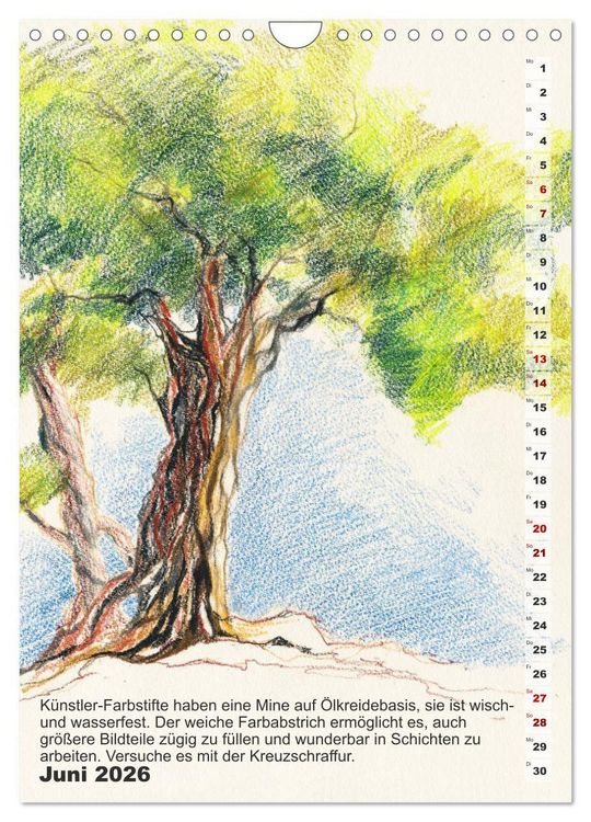 Produktbild: Mal mal mit Stiften (Wandkalender 2026 DIN A4 hoch), CALVENDO Monatskalender