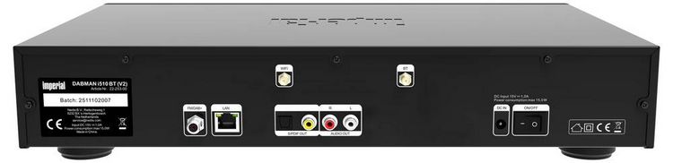 Produktbild: Imperial DABMAN i510 BT V2 Internetradio HiFi-Tuner Schwarz Bluetooth&reg;, DAB+, USB, WLAN, Internetradio
