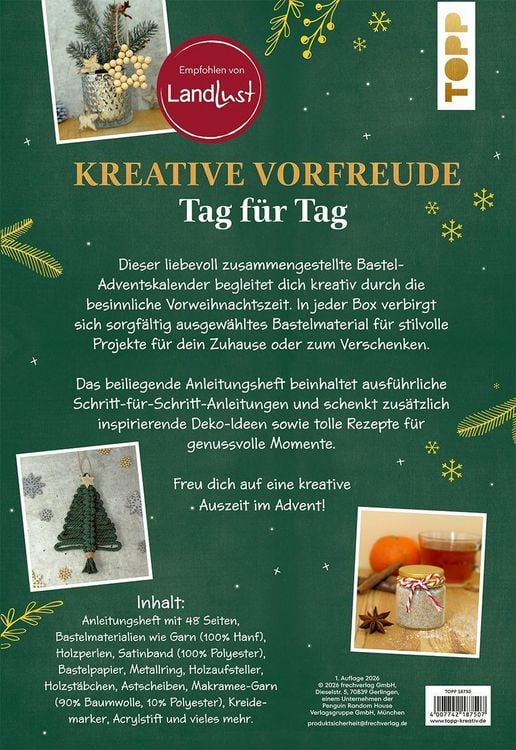 Produktbild: Der kreative Adventskalender - empfohlen von LandLust