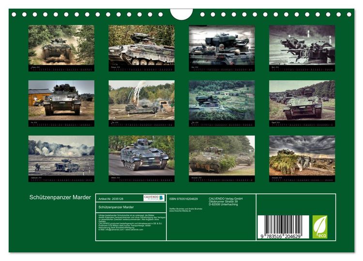 Produktbild: Sch&uuml;tzenpanzer Marder (Wandkalender 2026 DIN A4 quer), CALVENDO Monatskalender