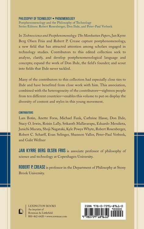 Produktbild: Technoscience and Postphenomenology