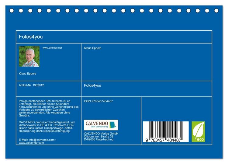 Produktbild: Fotos4you (Tischkalender 2026 DIN A5 quer), CALVENDO Monatskalender