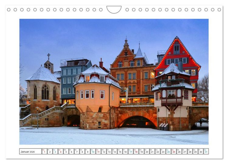 Produktbild: Stimmungsvolles Esslingen (Wandkalender 2026 DIN A4 quer), CALVENDO Monatskalender