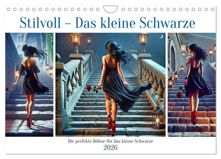 Produktbild: Stilvoll - Das kleine Schwarze (Wandkalender 2026 DIN A4 quer), CALVENDO Monatskalender