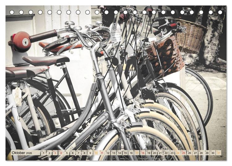 Produktbild: Fahrrad Alltag - Film Noir Style (Tischkalender 2026 DIN A5 quer), CALVENDO Monatskalender