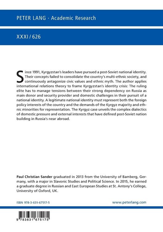Produktbild: Nation-Building in the Shadow of the Bear: The Dialectics of National Identity and Foreign Policy in the Kyrgyz Republic 1991&ndash;2012
