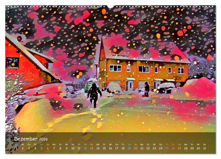 Produktbild: Surreales Farbspiel (hochwertiger Premium Wandkalender 2026 DIN A2 quer), Kunstdruck in Hochglanz