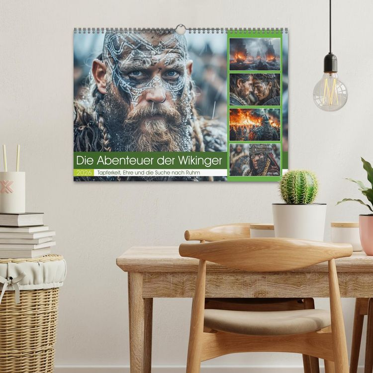 Produktbild: Die Abenteuer der Wikinger (Wandkalender 2026 DIN A3 quer), CALVENDO Monatskalender